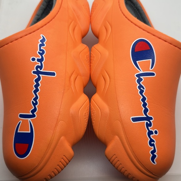 Men’s CHAMPION Super Melosco Clog Orange slip ons. Size 9 - Picture 5 of 7